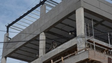 La construcción privada es la más activa en Bariloche pero con escaso personal. Foto: Marcelo Martinez