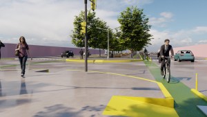 Cutral Co: así se verá la ciclovía que construyen en la avenida principal