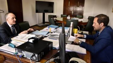 Doñate se reunión con el Secretario de Obras Públicas de Nación. (Foto gentileza)