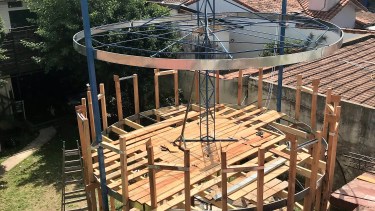 Actaulmente se está construyendo en un taller de Tango Winds y luego será transladado a Bahía Creek. (Foto: gentileza)