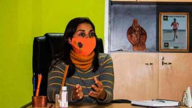 La intendenta Yamila Direne (UCR) resaltó el acompañamiento de los vecinos en este "difícil contexto de pandemia". Foto: gentileza