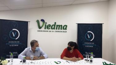 Cevoli estuvo acompañada por el intendente de Viedma, Pedro Pesatti.