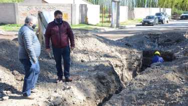 foto Yamil Regules. Recorrida de obra hoy en Valentina sur: Lanin y Solalique