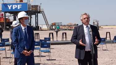 Gutiérrez y Fernández, en la última visita presidencial a la región. 