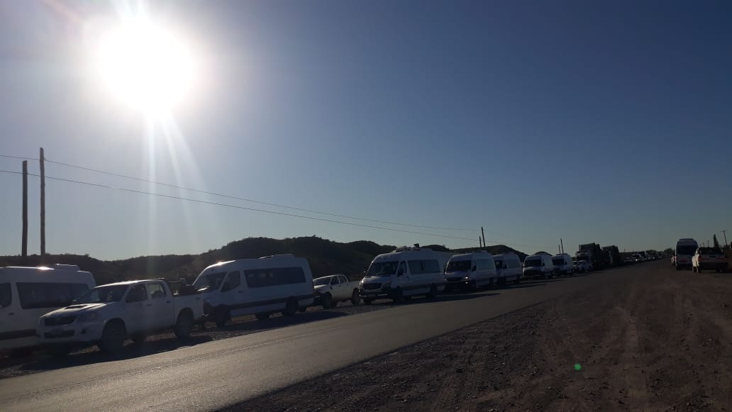 En Añelo cortaron el paso hacia los yacimientos petroleros. (Foto: Gentileza).