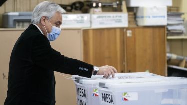 Chile: El presidente chileno, Sebastián Piñera, votó esta mañana.  Foto: AFP.