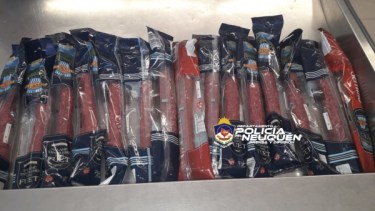 Los embutidos que habían sido sustraídos.  Foto: Policía de Neuquén