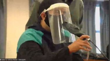 Ricardo Fuentes, imputado en el homicidio de Bertotto, en la audiencia de ayer.