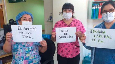 Trabajadores repudian el sumario de sus compañeros. Foto: Facebook ATE-Hospital-Centenario