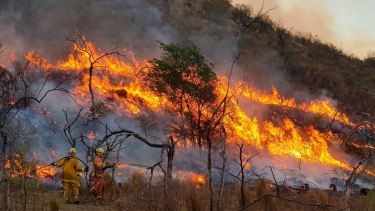 Siguen los incendios en Córdoba: controlaron Carlos Paz pero otros están activos. Foto gentileza. 