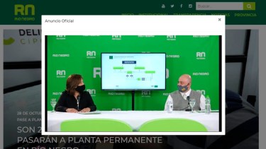 Carreras y Marenco durante la presentación en Viedma. Foto: imagen vweb.