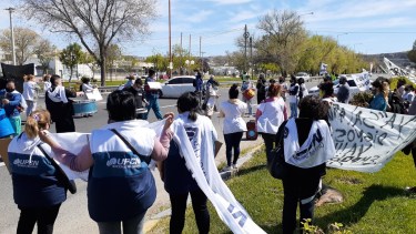 Trabajadores de salud, rurales y el Polo Obrero protestaron en Regina