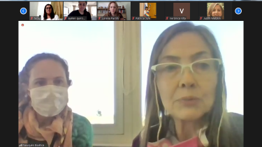 Las integrantes de la dirección de Bioética de la provincia expusieron en la comisión. 