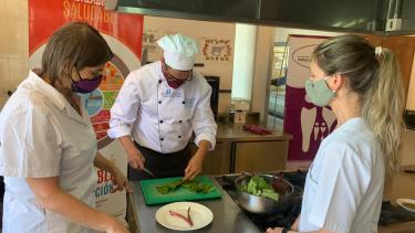 El equipo preparó una serie de recetas saludables. Foto: gentileza