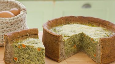Verduras, semillas y ricota para esta tarta integral