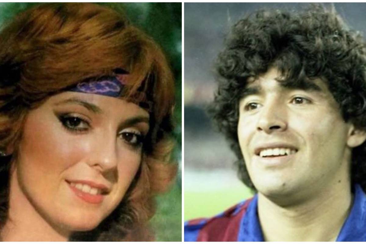 Uribe y Maradona vivieron un romance fugaz durante el mundial de México. (Gentileza).-