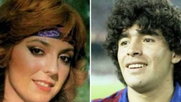 Uribe y Maradona vivieron un romance fugaz durante el mundial de México. (Gentileza).-
