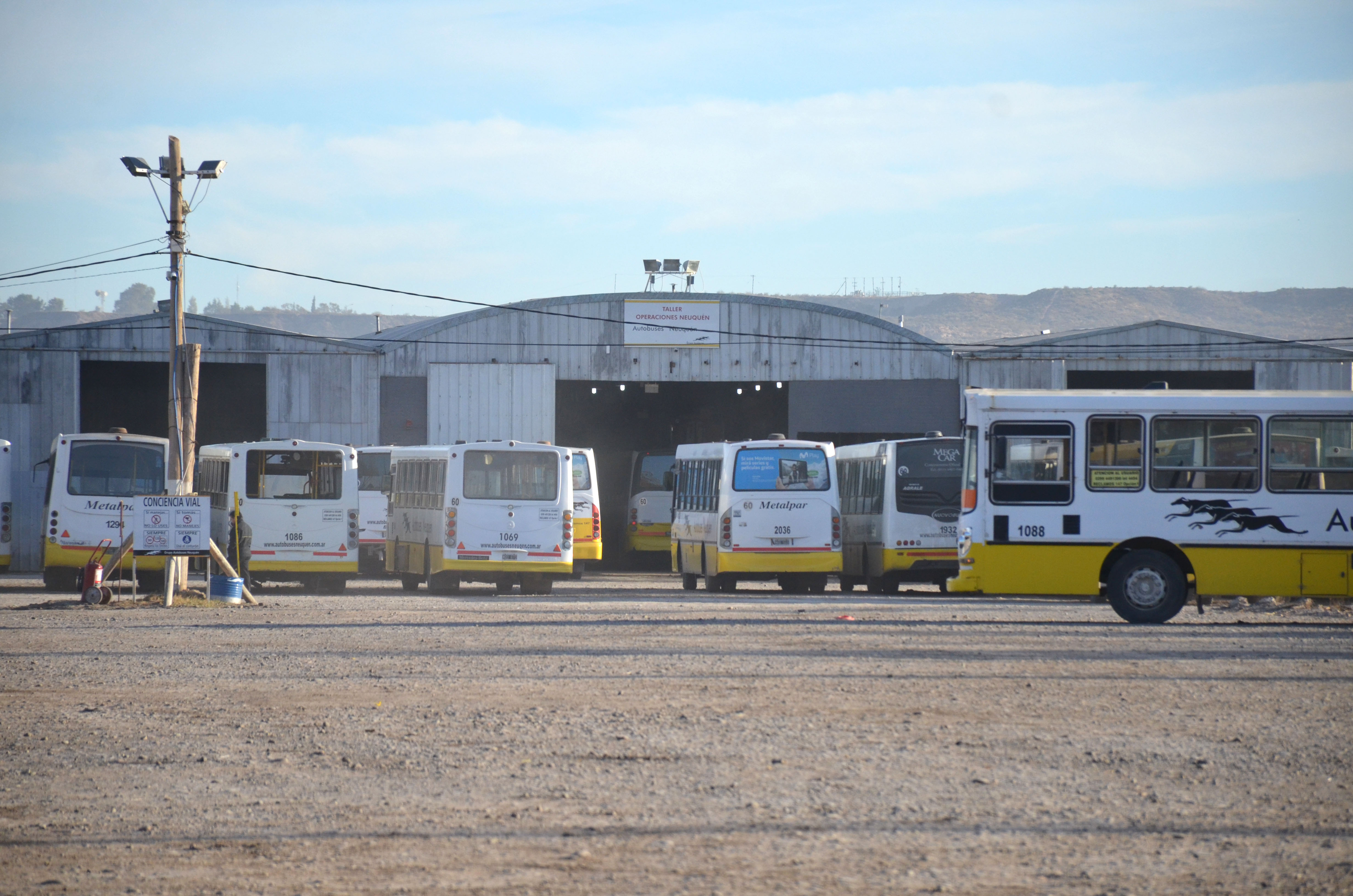La base de Autobuses Neuquén. Foto: Yamil Regules