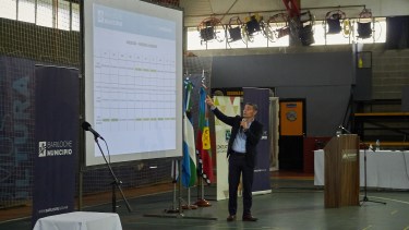 El secretario de Hacienda de Bariloche, Diego Quintana, fue el vocero del gobierno en la defensa del presupuesto 2021. Gentileza