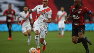 River y Paranaense igualaron en la ida de octavos de Libertadores. 