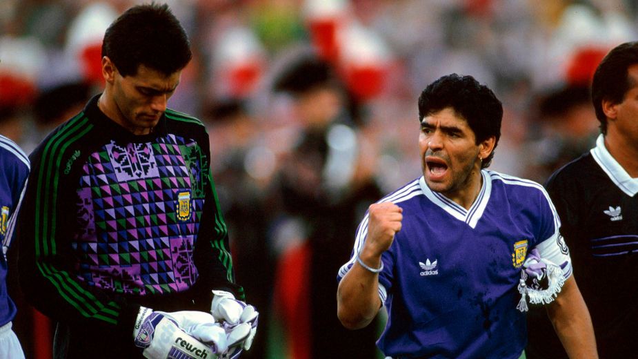 Maradona compartió la Selección del '90 con Sergio Goycochea, en Italia.-
