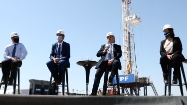 La última visita había sido en octubre del 2020, para el anuncio del Plan Gas Ar. Foto: archivo.