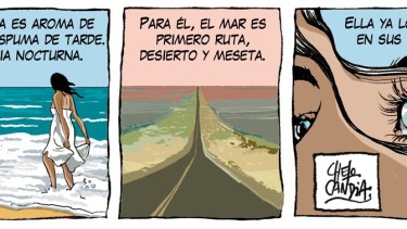 «Distinto mar», la tira de Chelo Candia en el Voy