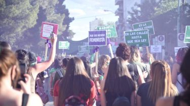 La movilización neuquina se llevó buena parte de las miradas, por la amplia convocatoria. Foto: Florencia Salto.-