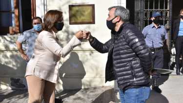 La gobernadora recibe al secretario Adjunto de ATE Nación, Rodolfo Aguiar, y la conducción provincial. Foto: Gentileza