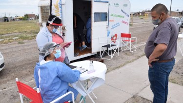 En la capital rionegrina comenzó hoy el Plan Detectar con los test rápidos. Foto Gentileza.