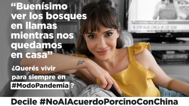 Celeste Cid, una de las artistas que se sumó a la campaña.