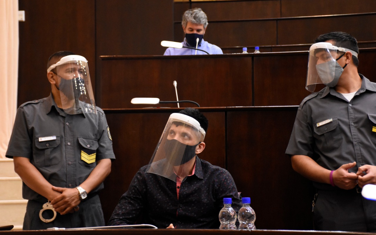 Alfredo Escobar, en la primera audiencia del juicio por jurados por el femicidio de Cielo López. (Florencia Salto)