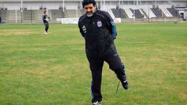 Maradona visitó la región en 2010 siendo DT de la selección.