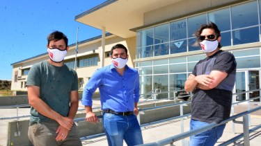 Ramiro Figueroa, Luciano Nacci y Pablo Degliantoni parte de los organizadores de esta propuesta. Foto: Marcelo Ochoa.