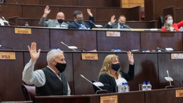 El bloque del MPN, sus aliados y Juntos por el Cambio unieron votos para aprobar la ley. (Gentileza)