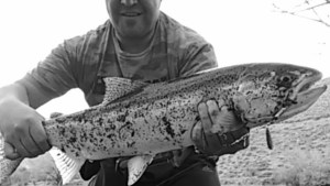 “¡¿Qué pescaste Petete?!” dijo el amigo por la trucha de 5,2 kilos y 69 cm