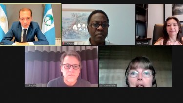 La reunión de Gutiérrez con los integrantes del FMI se realizó por videollamada.