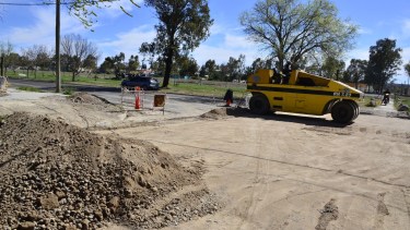 El municipio de Huergo planifica construir más de tres mil metros de cordón cuneta. (Foto Néstor Salas)