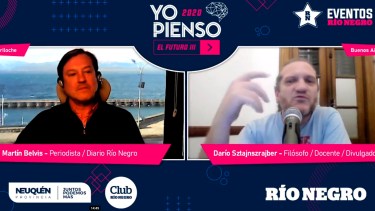 El filósofo Darío Sztajnszrajber cerró el ciclo de charlas Yo Pienso 2020 de RÍO NEGRO.