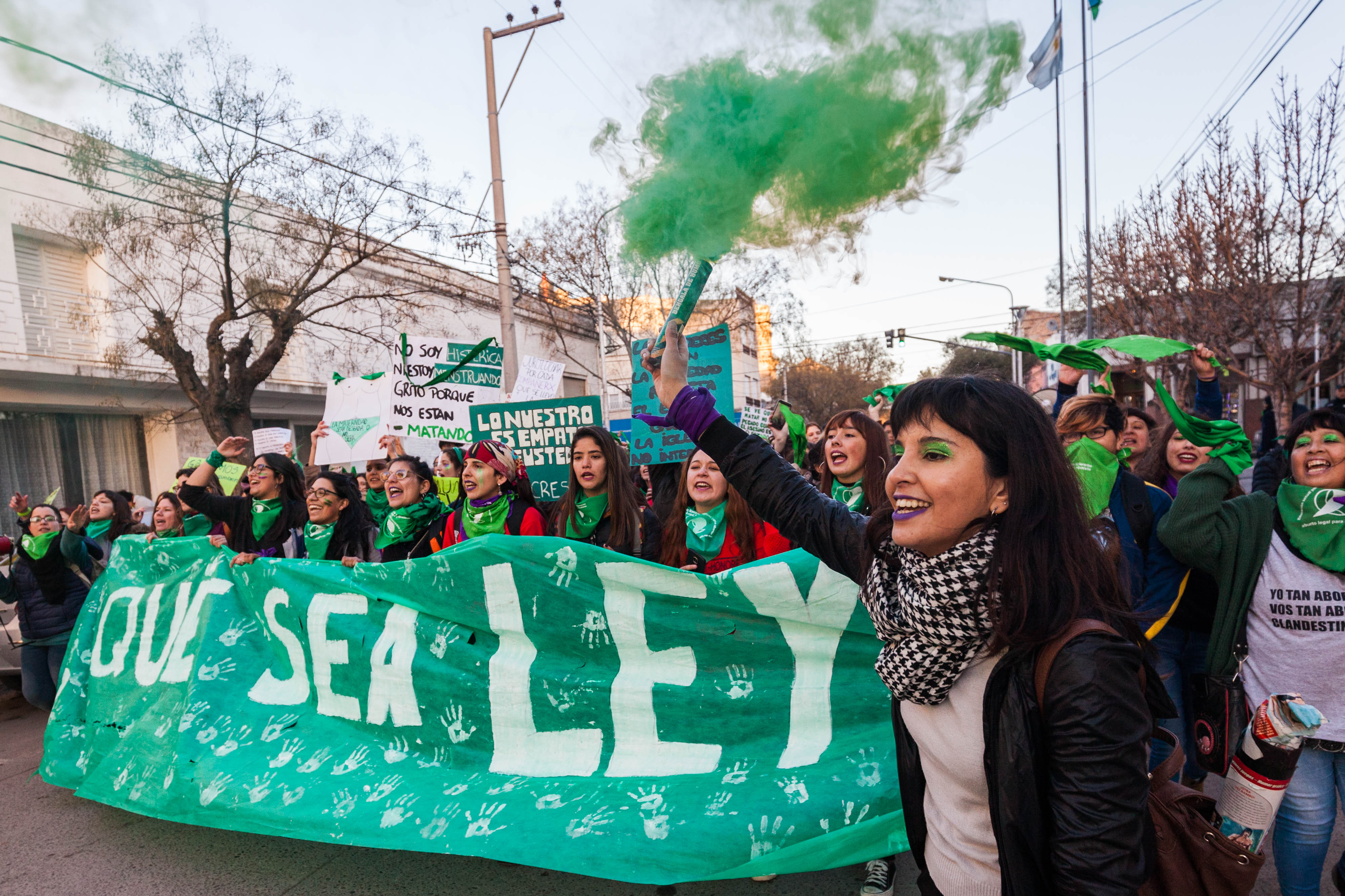 Las movilizaciones multitudinarias son el sello del activismo a favor del aborto. Se la conoce como la “marea verde”. (Archivo: Marcelo Ochoa)