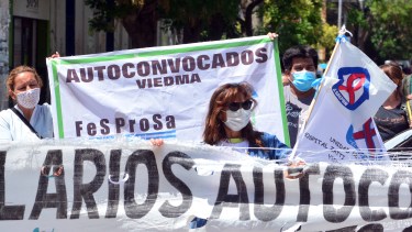 La medida es en repudio al "plus Pandemia" anunciado por el gobierno. Foto: Marcelo Ochoa