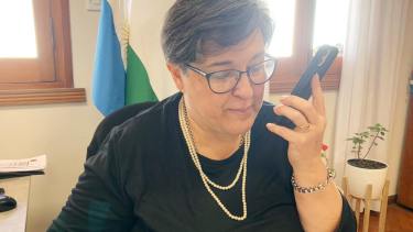 La intendenta se comunicó con Papá Noel y tramitó los permisos de circulación. 