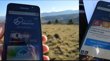 La herramienta del programa GLOBE se usó el año pasado en Córdoba para registrar otro eclipse.