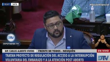 Vivero fue el tercer diputado de Neuquén en hablar en el recinto, después de Sapag y Sánchez.