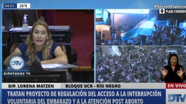 Matzen, la última diputada rionegrina en hablar.