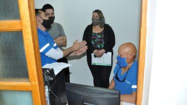 Técnicos de la CNRT capacitaron al personal del municipio de Jacobacci. Foto: José Mellado. 