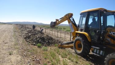 Construyen el sistema de impulsión de los líquidos cloacales. Foto: gentileza. 