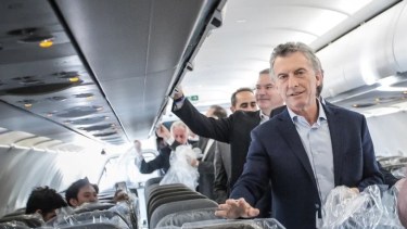 El ex presidente fue parte de la inauguración del aeropuerto. Foto: archivo.-