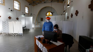 El consultorio de casos respiratorios atendió esta semana entre 60 y 80 pacientes por día.