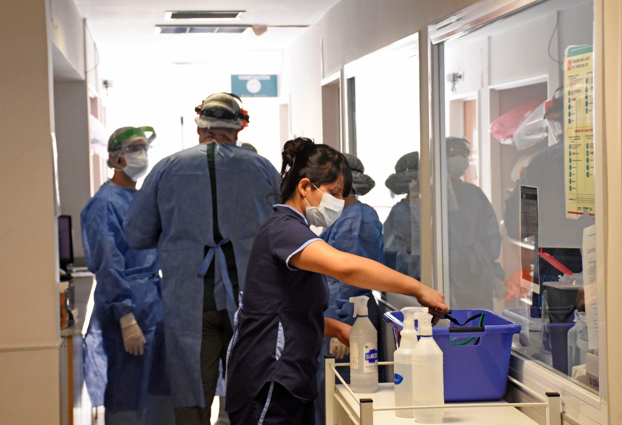 El sector covid del hospital Bouquet Roldán. Foto: Florencia Salto